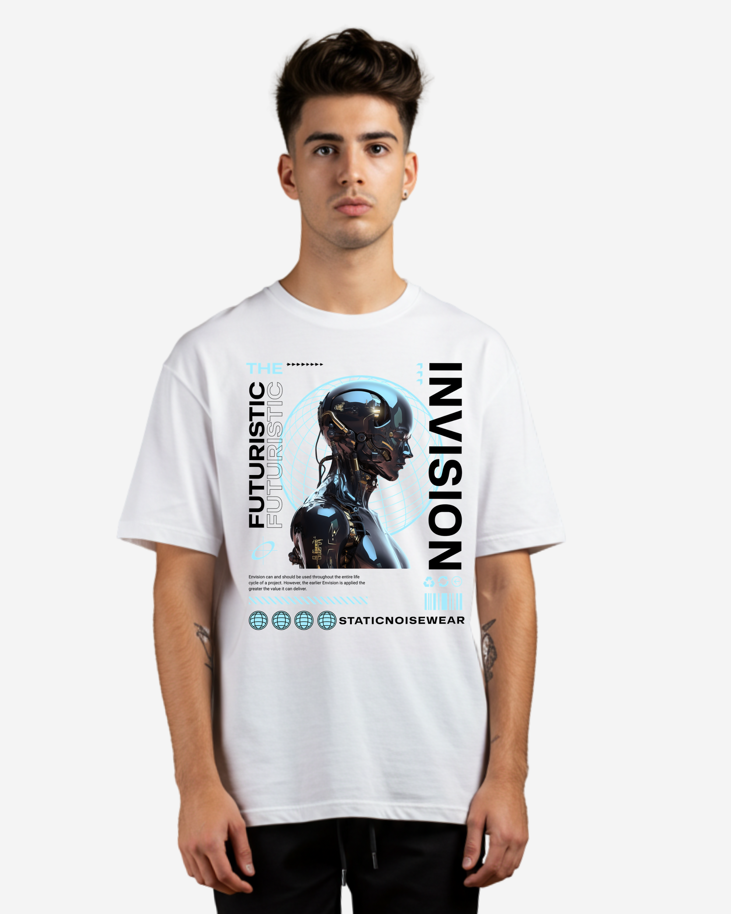 Invision Men's Oversized T-Shirt