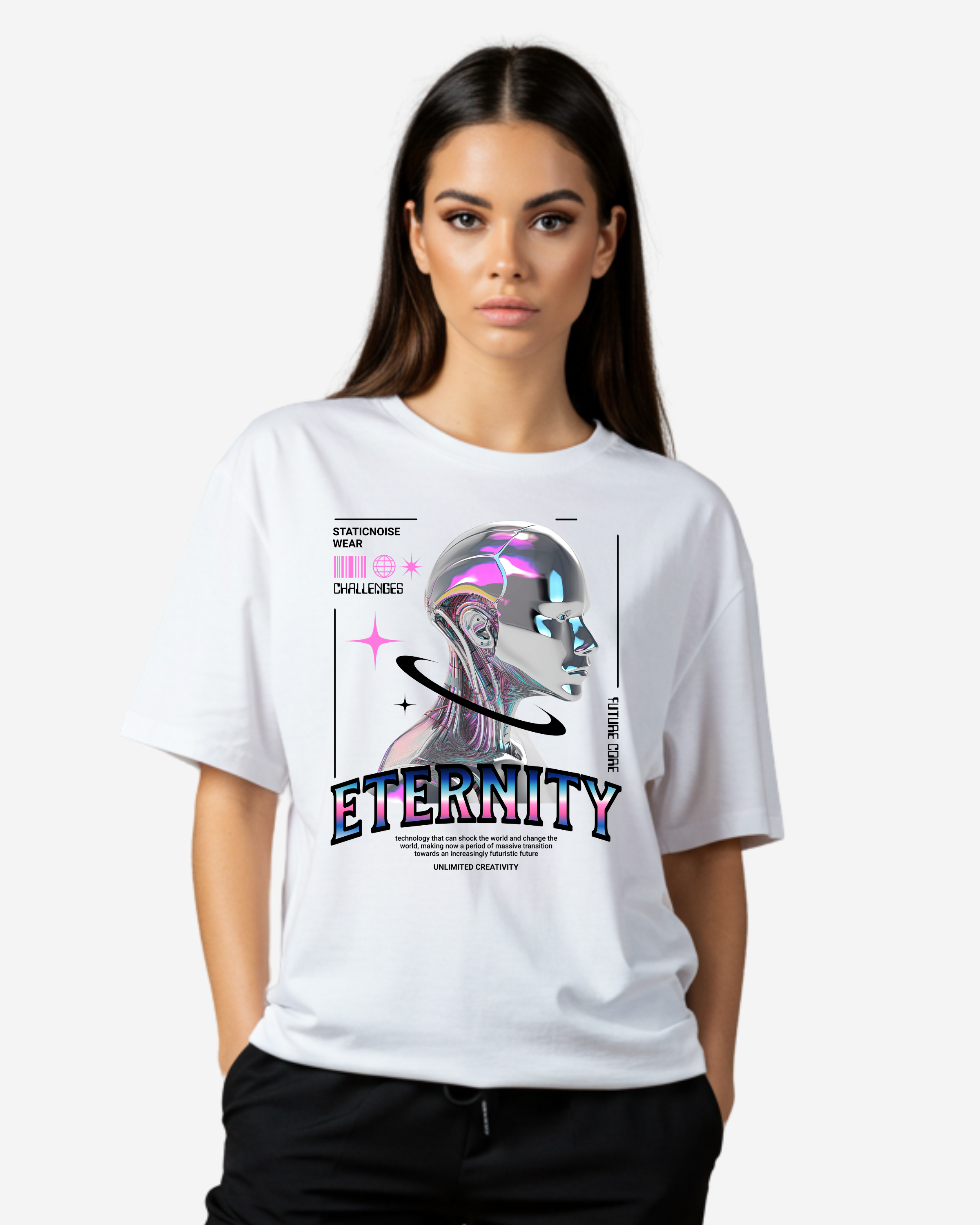 Eternity Chrome Y2k Women's Oversized T-Shirt