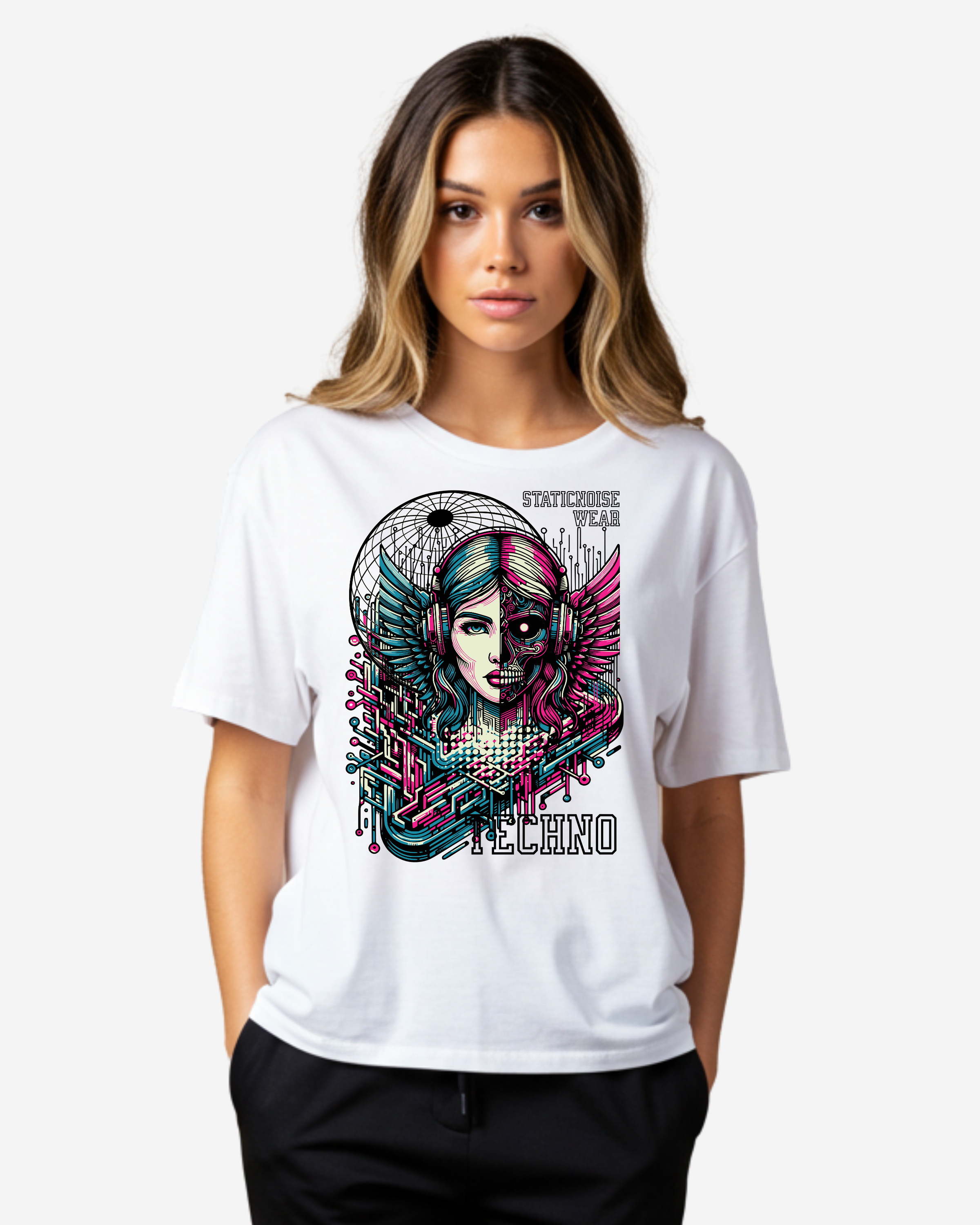 Techno Women's Oversized T-Shirt