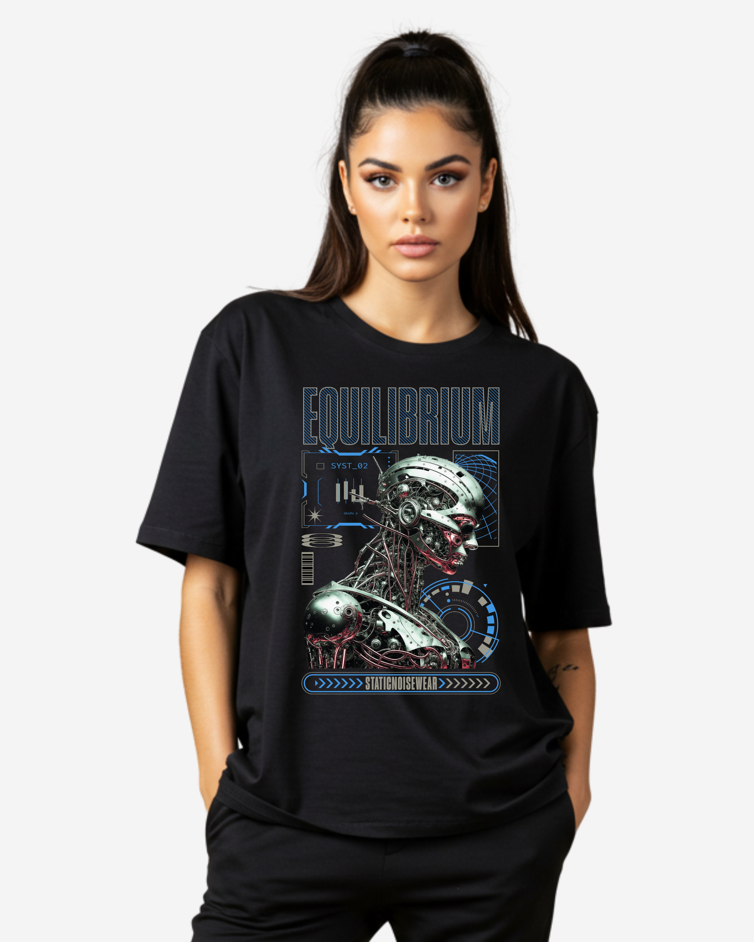 Technology Graphic Women's Oversized T-Shirt