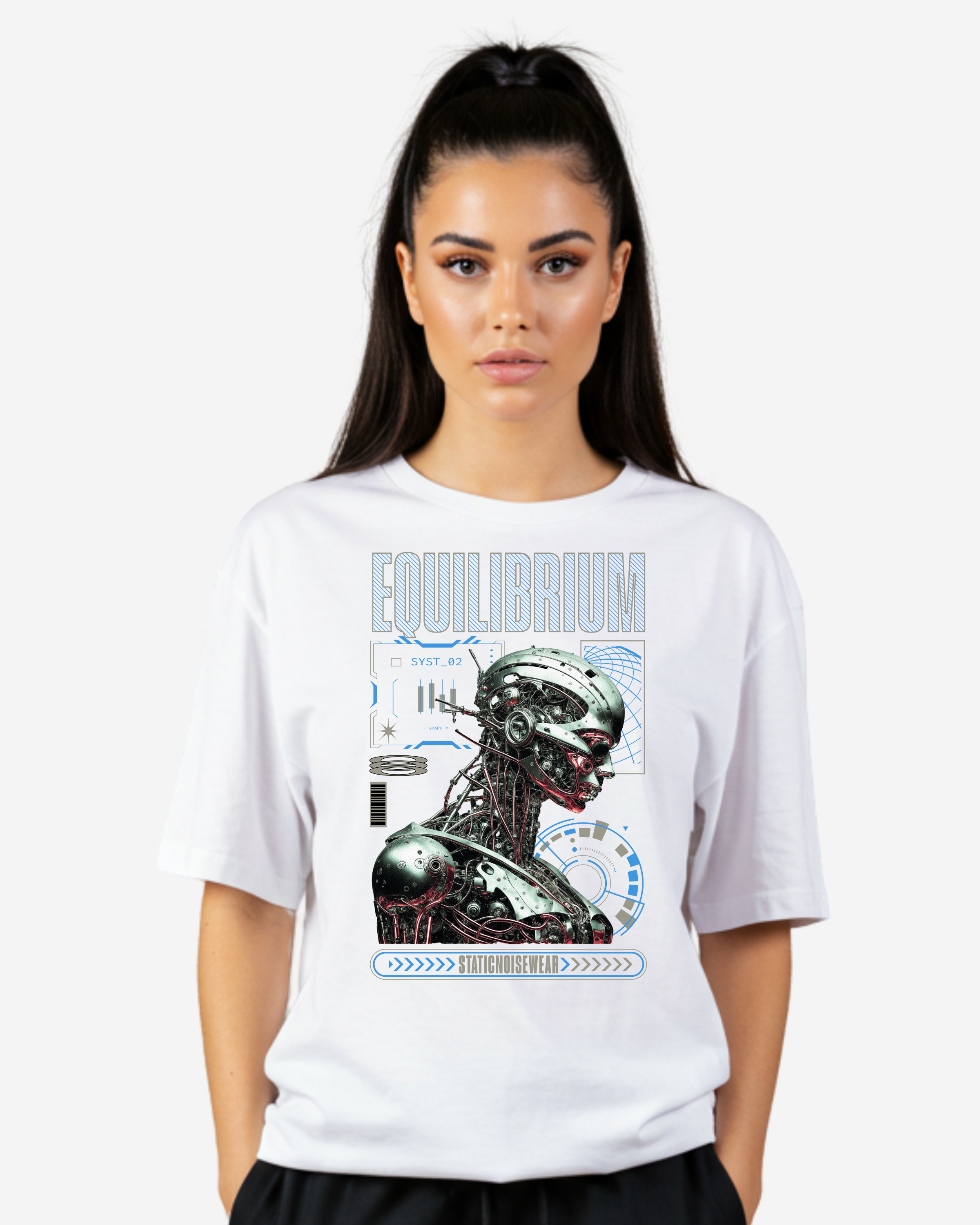 Technology Graphic Women's Oversized T-Shirt