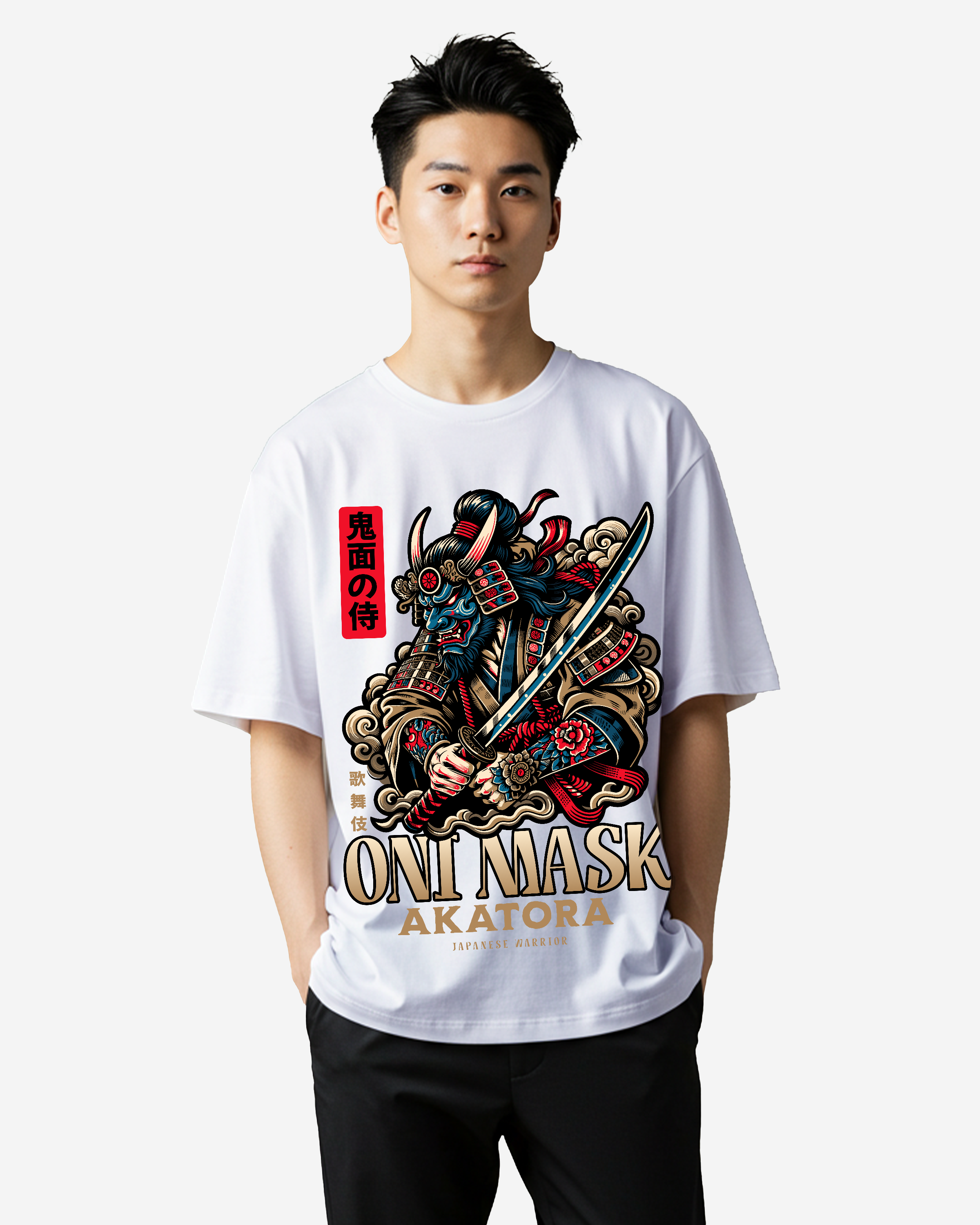 Oni Mask Oversized T-Shirts
