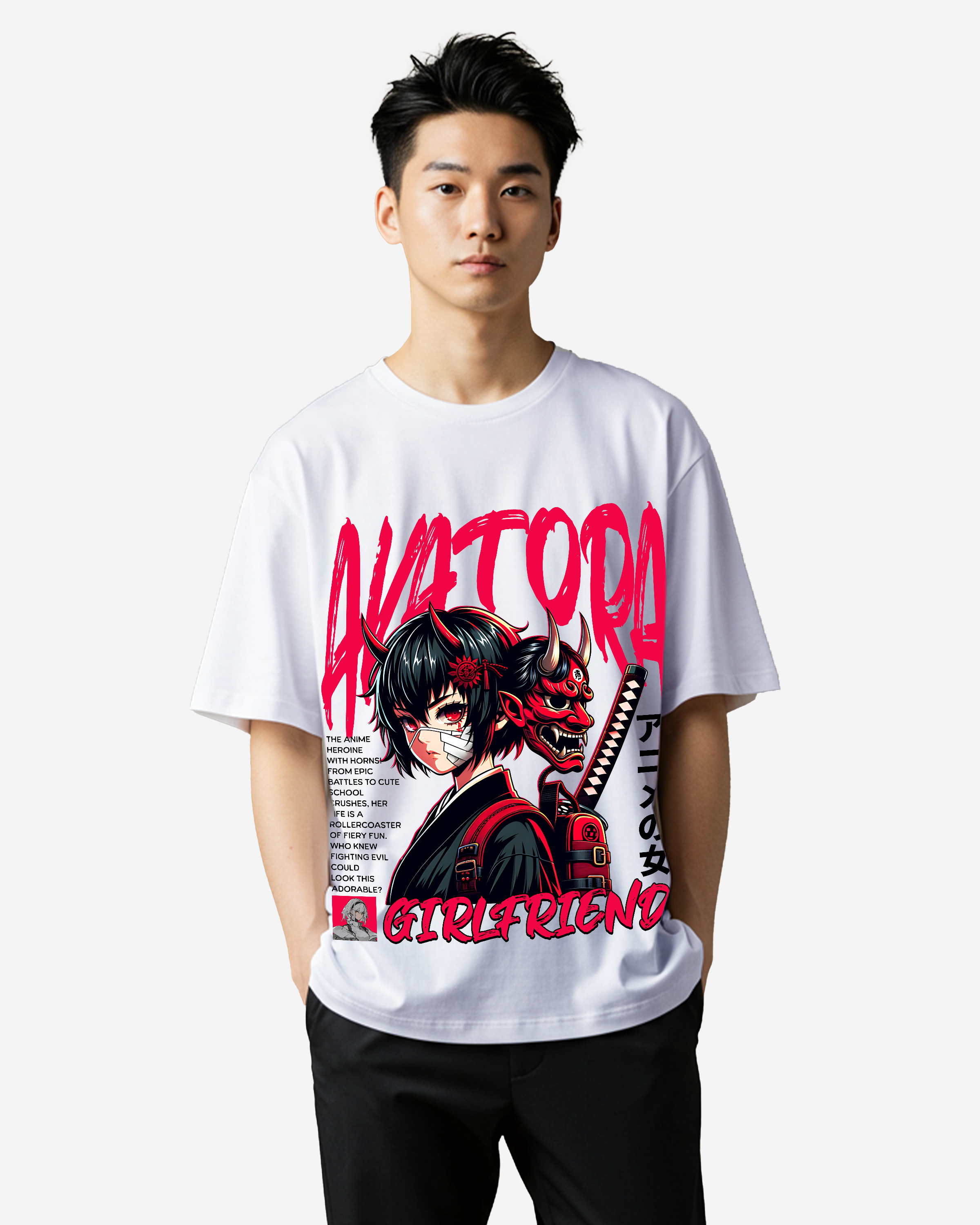 Anime Girlfriend Japan Oversized T-Shirts