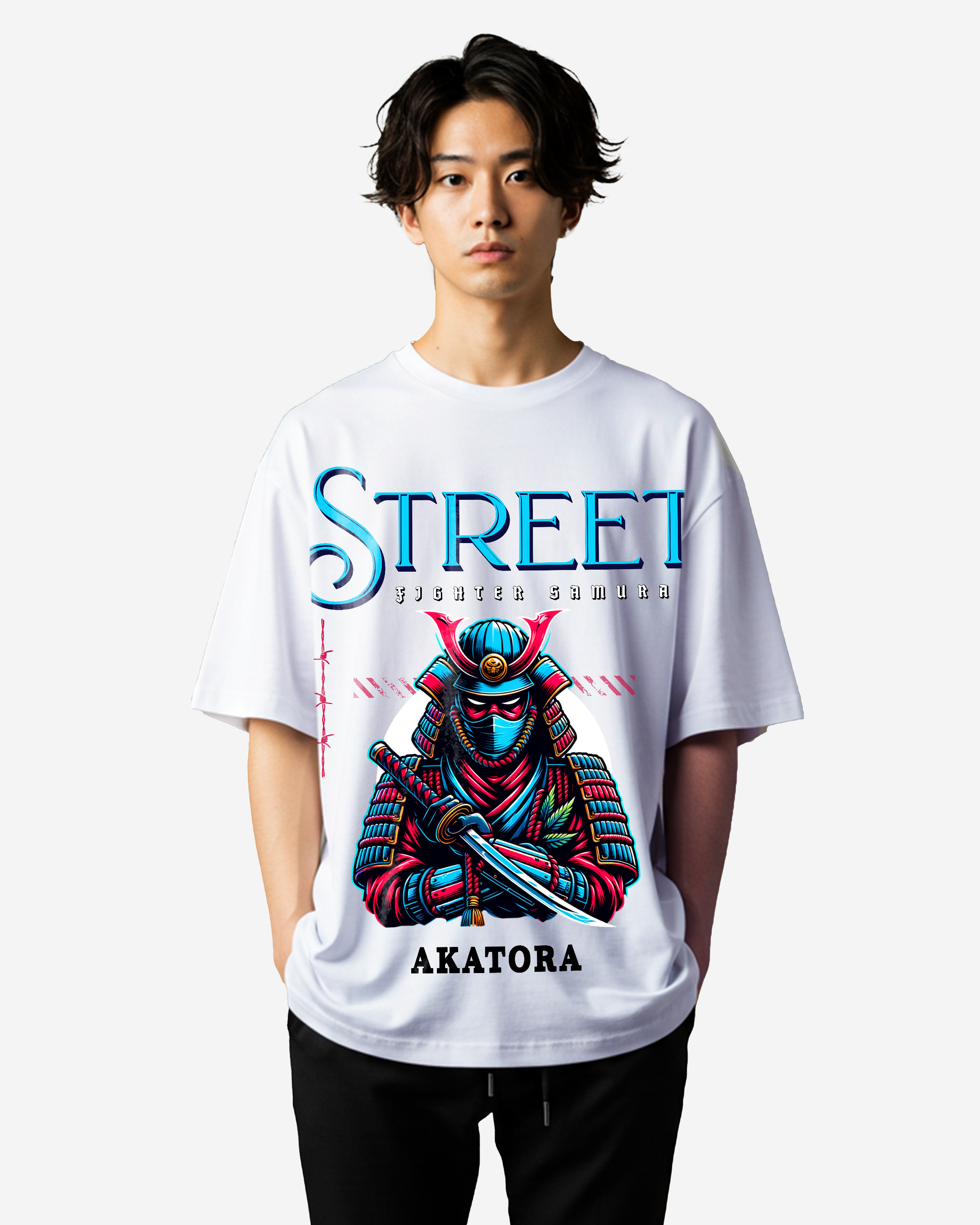 Samurai Street Warrior Oversized T-Shirts