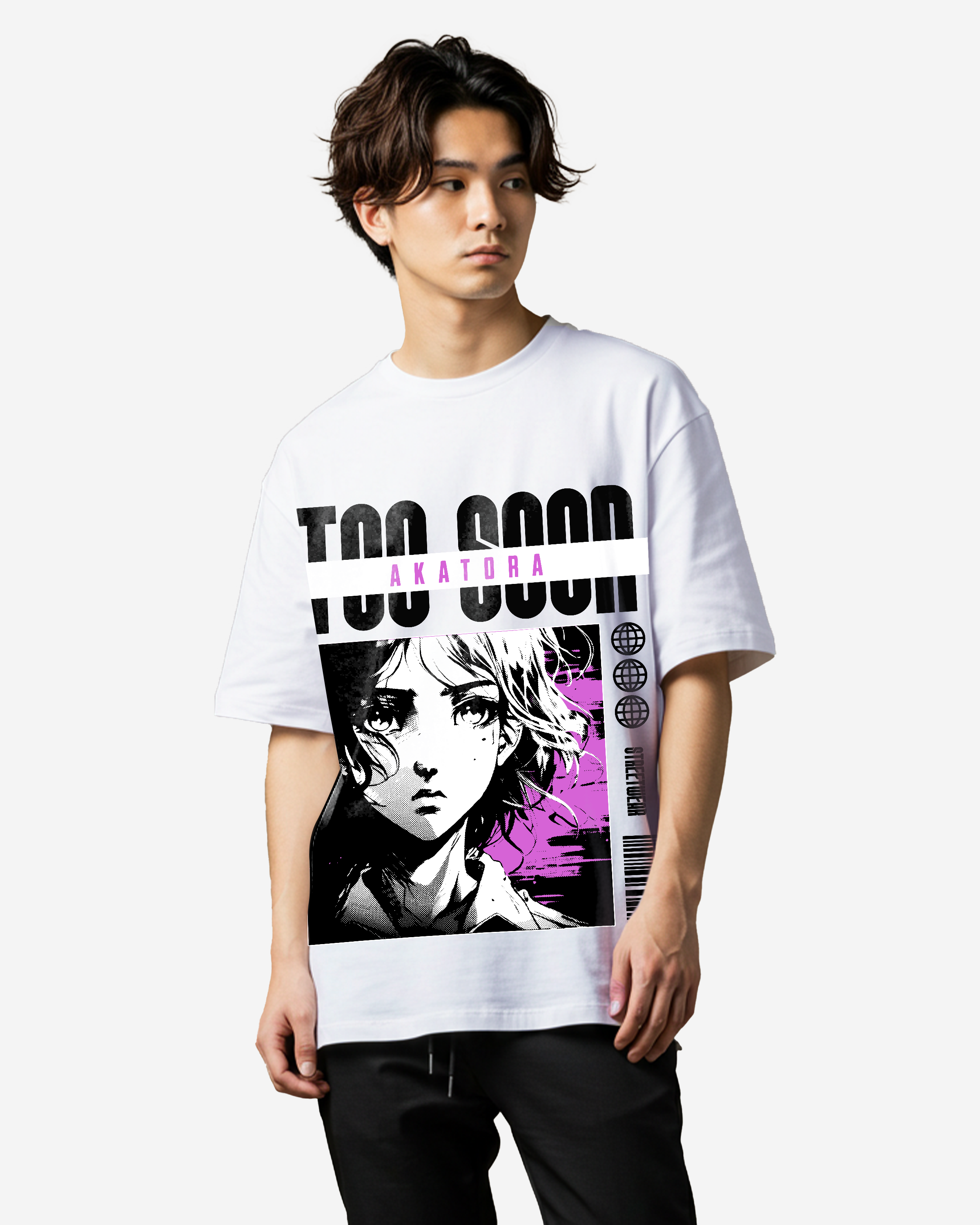 Anime Drawing Streetwear Oversized T-Shirts