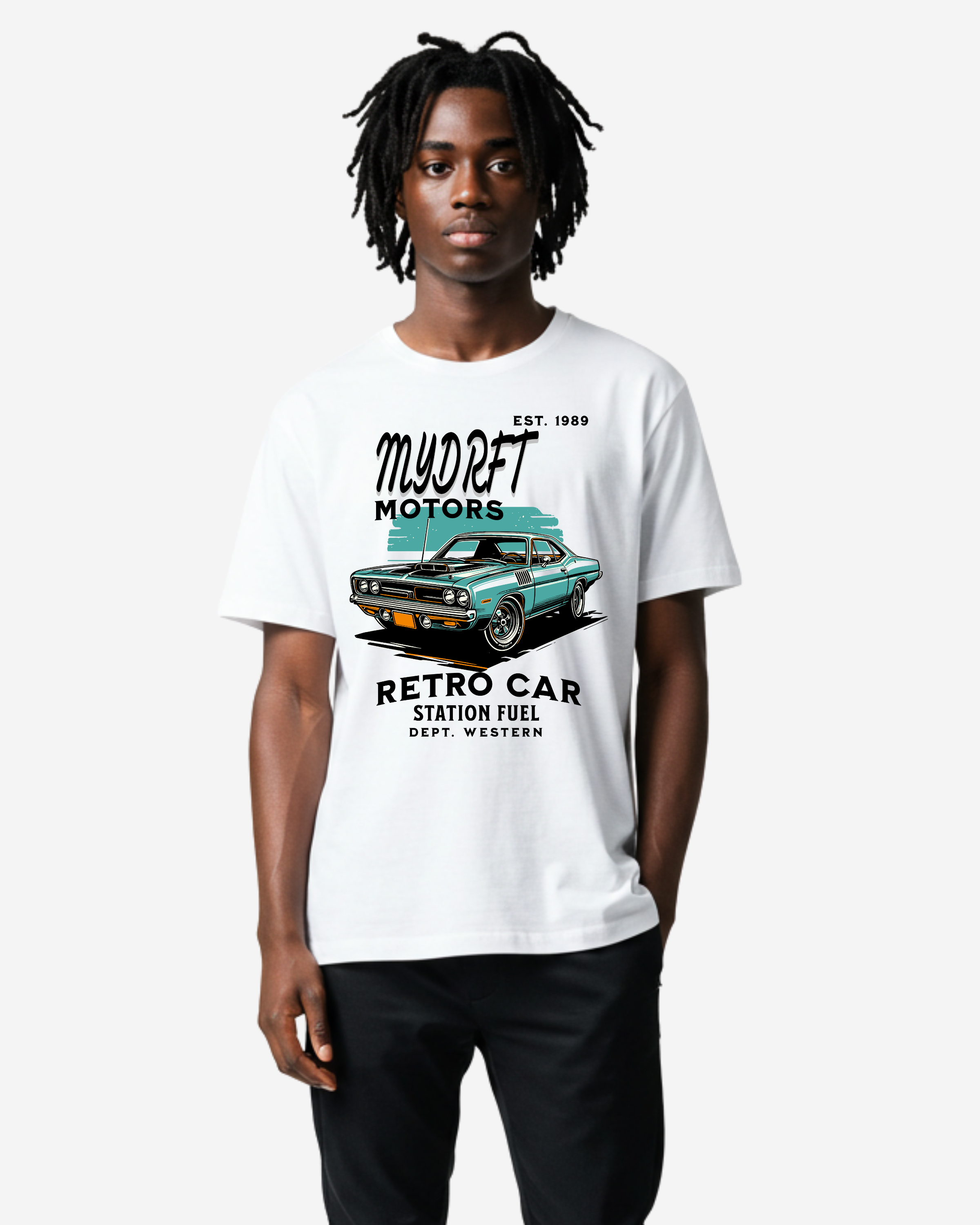 Vintage Car Retro Design Oversized T-Shirt