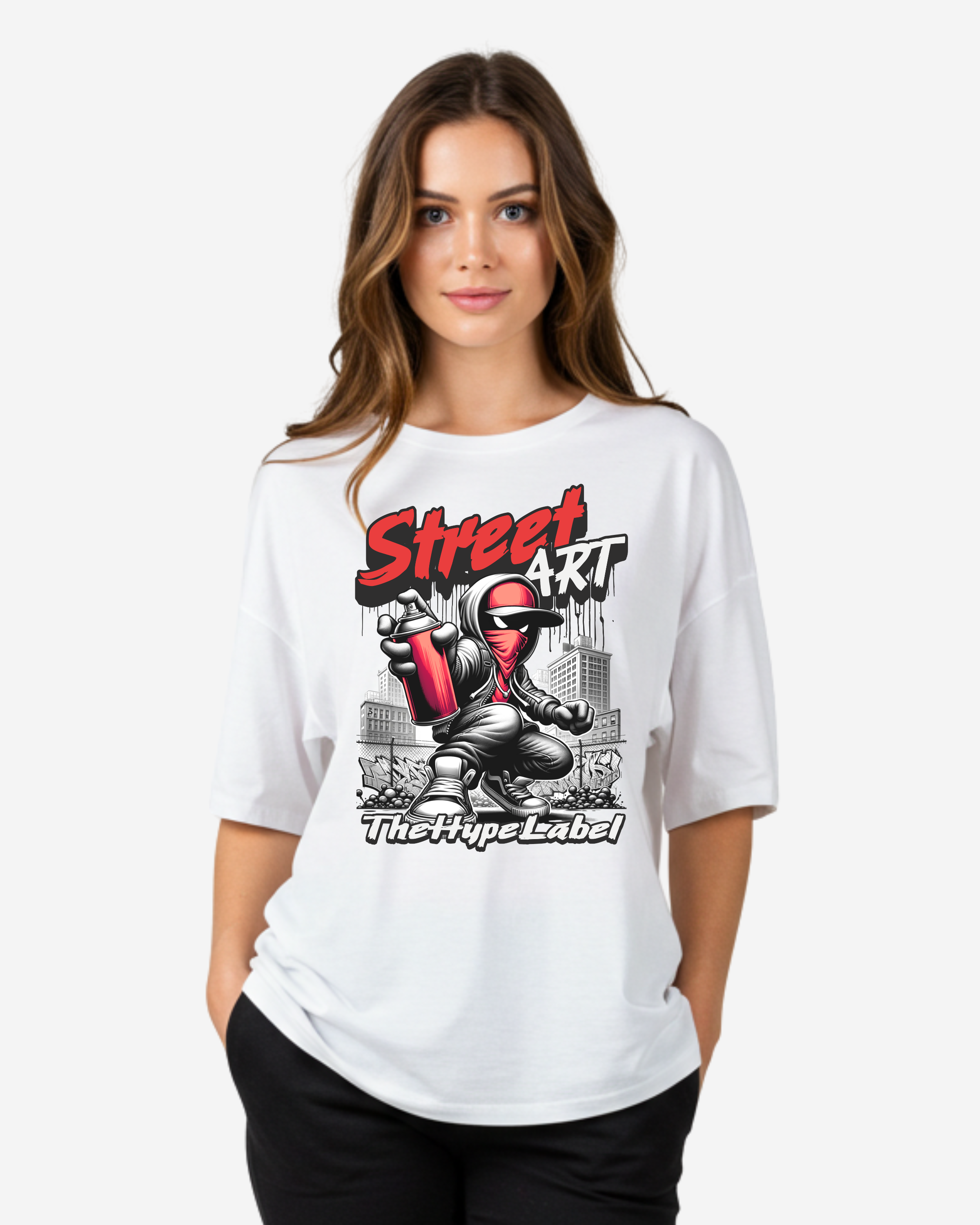 Graffiti Graphic Women's Oversized T-Shirt