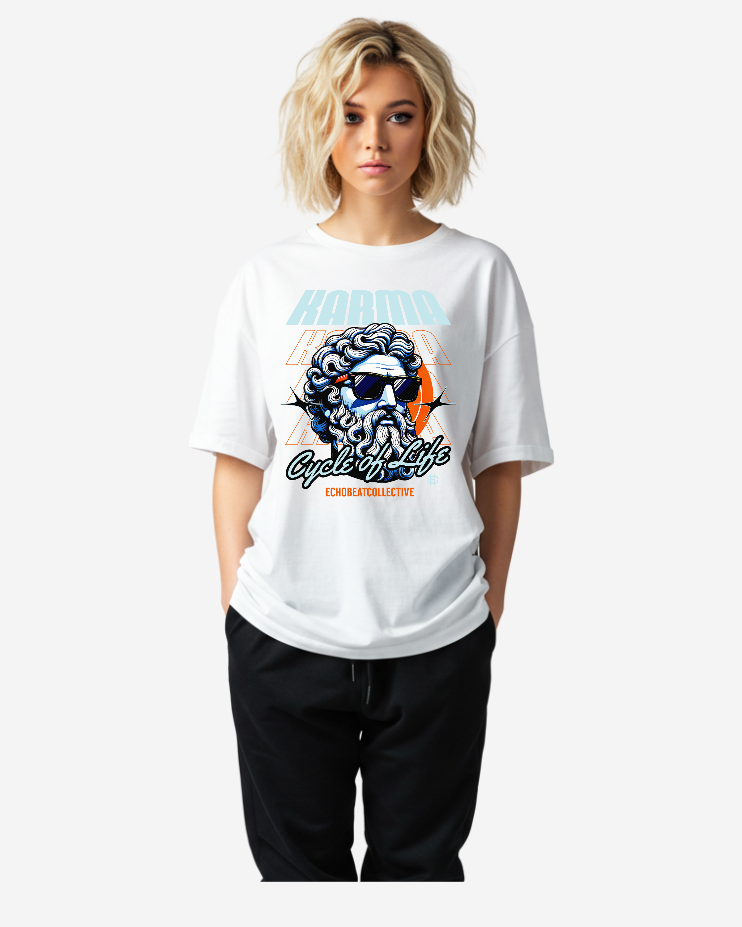 Karma - Cycle Of Life Women's Oversized T-Shirt