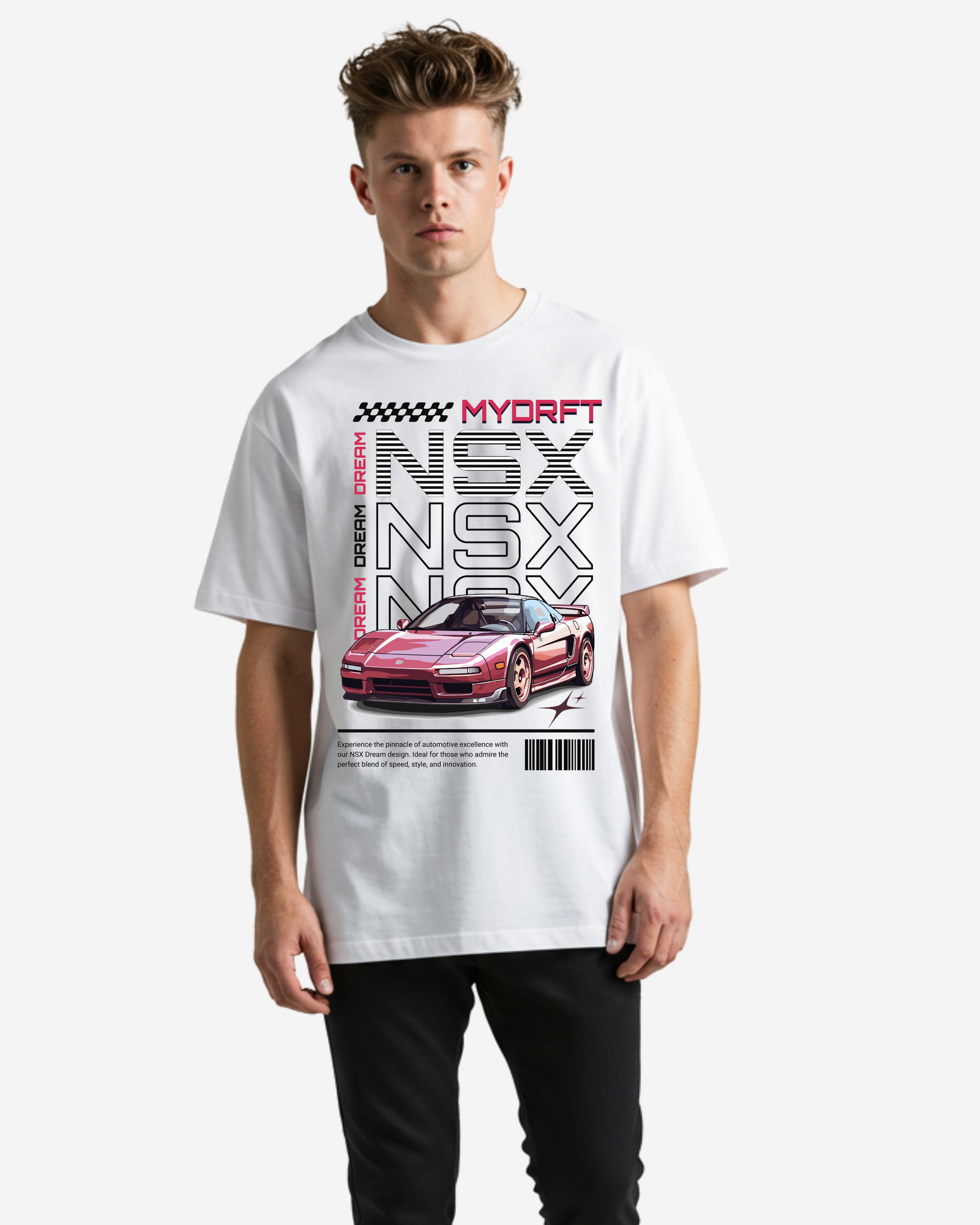 NSX Race Car Oversized T-Shirt
