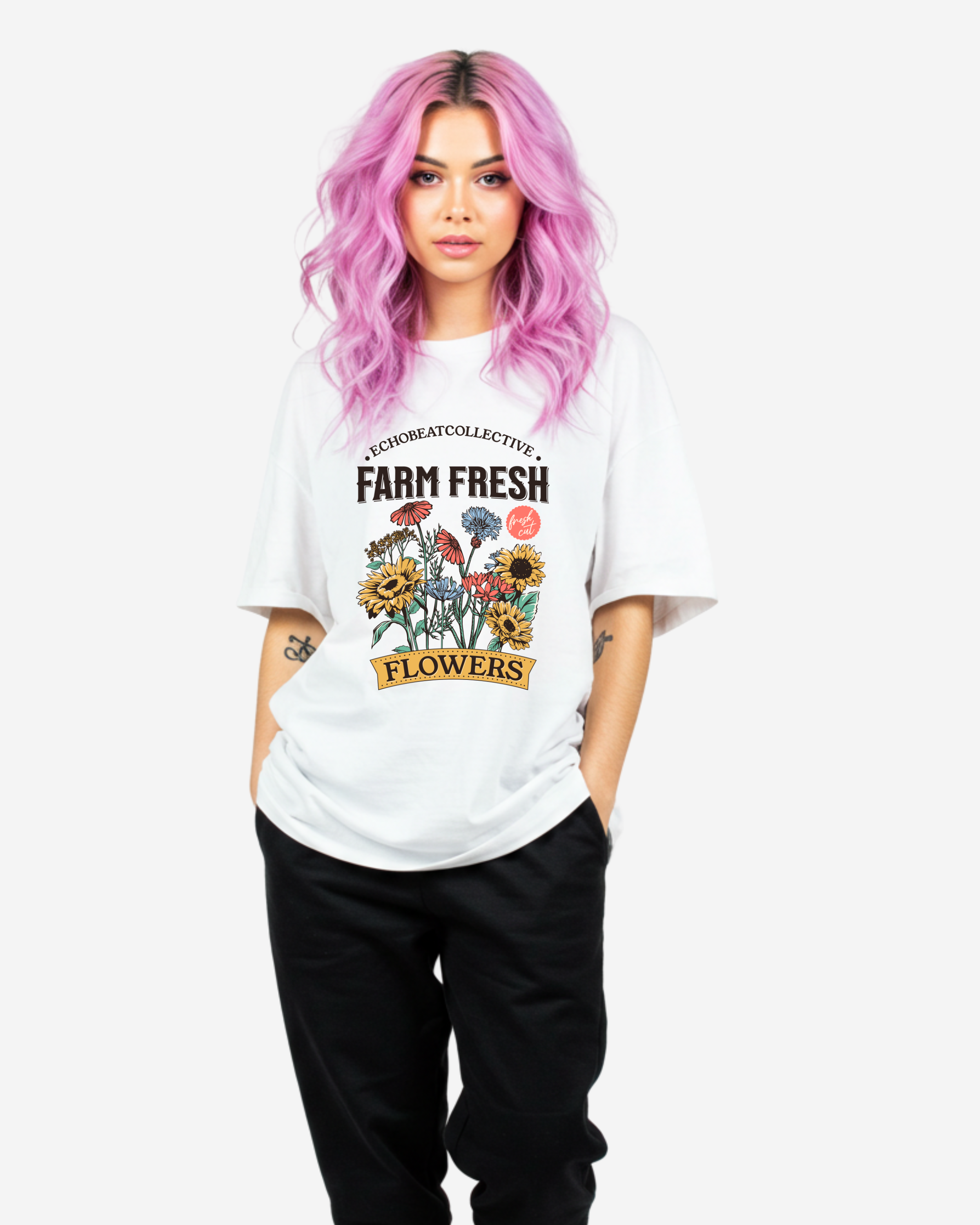 Vintage Farm Fresh Women's Oversized T-Shirt