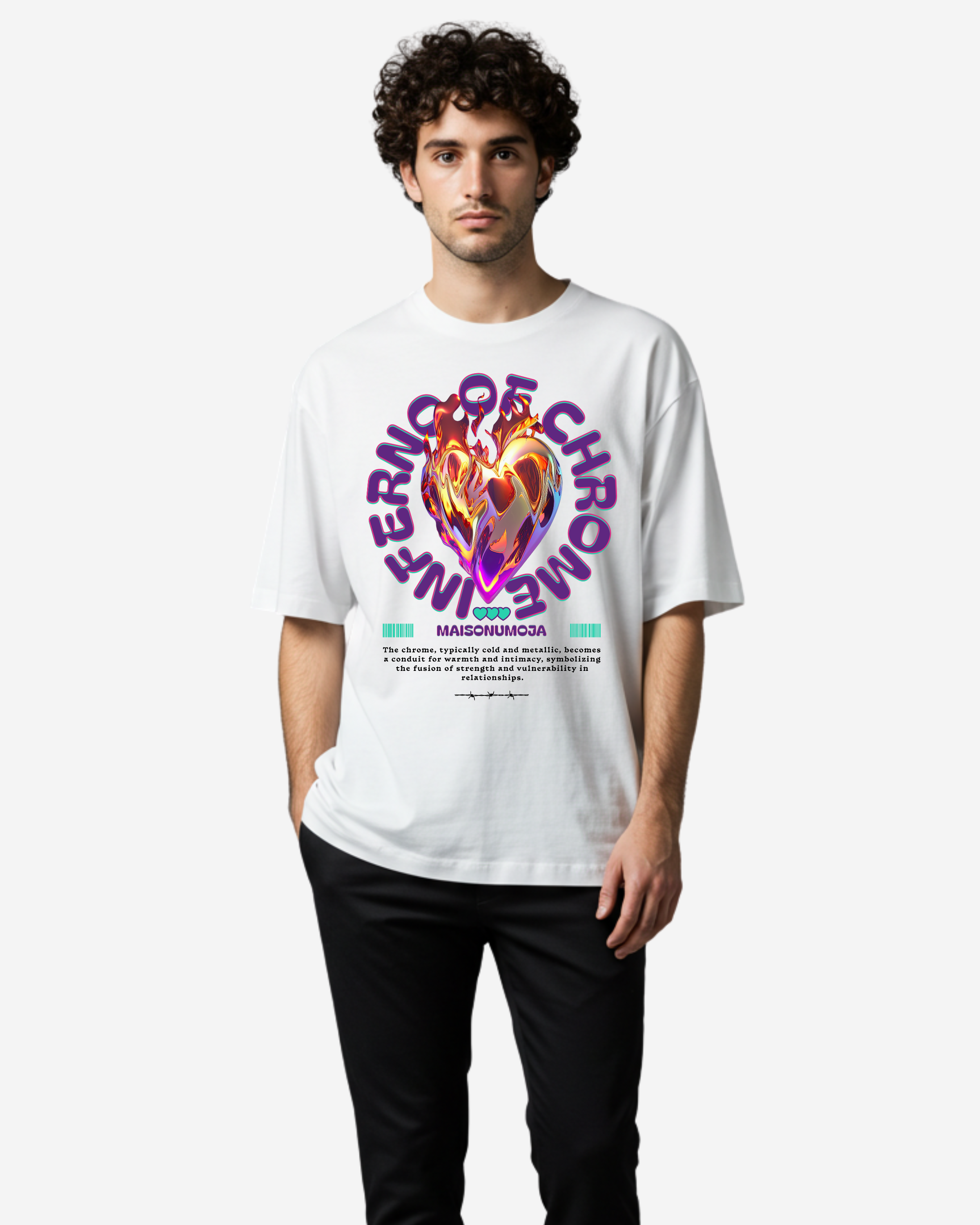 Inferno of Chrome Oversized T-Shirt