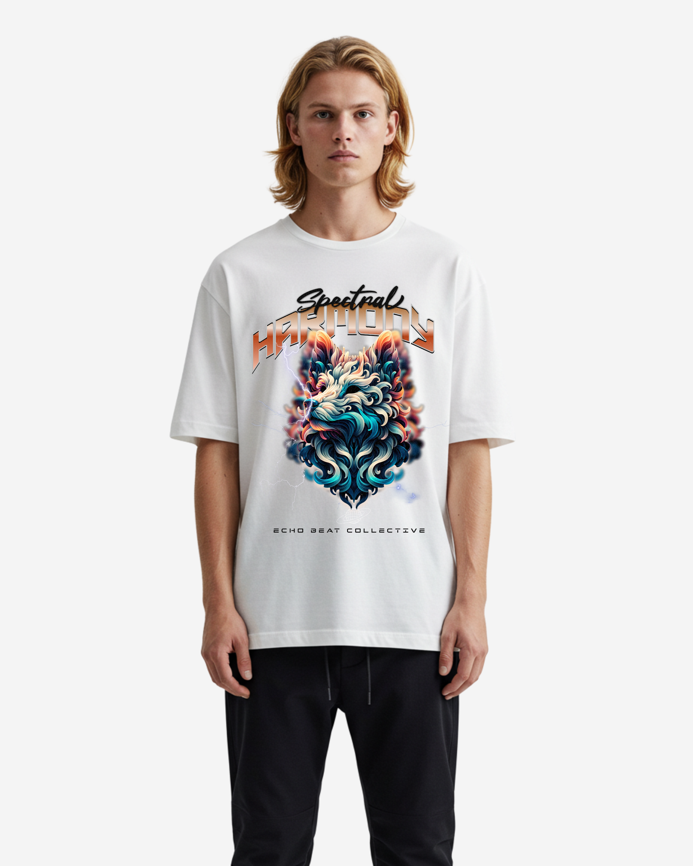 Spectral Harmony Men's Oversized T-Shirt