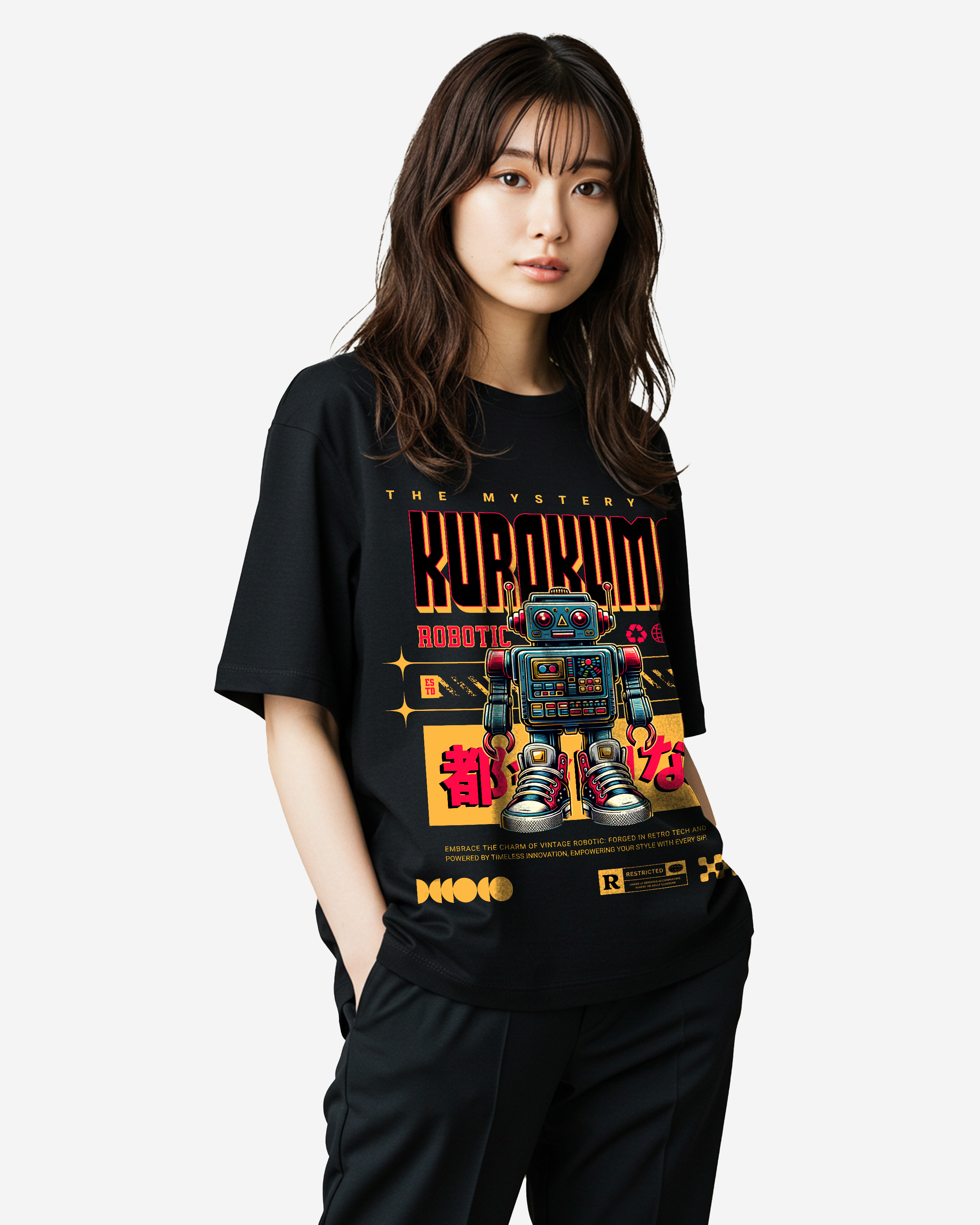 Vintage Robotics Revival Oversized T-Shirt