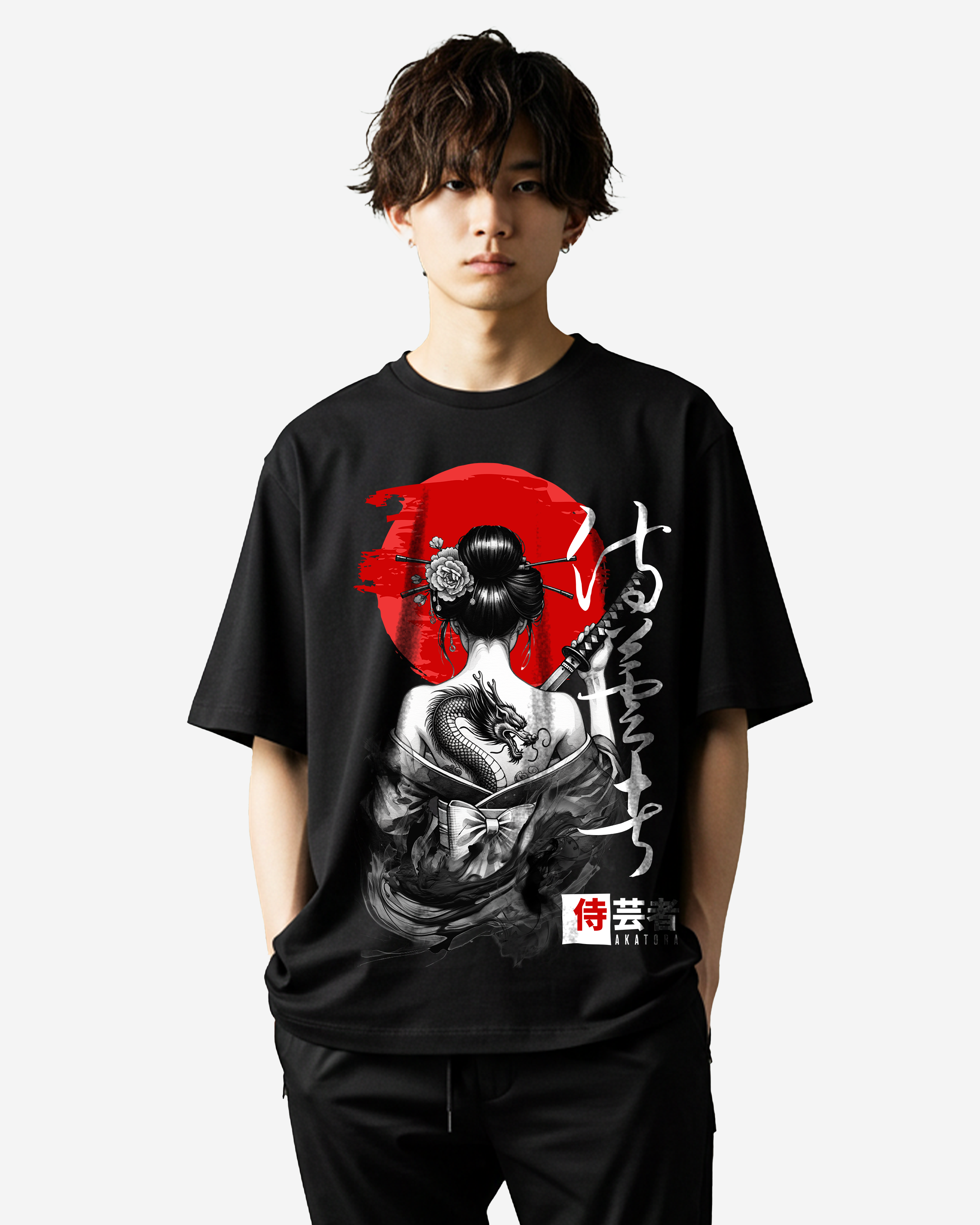 Samurai Geisha Oversized T-Shirts