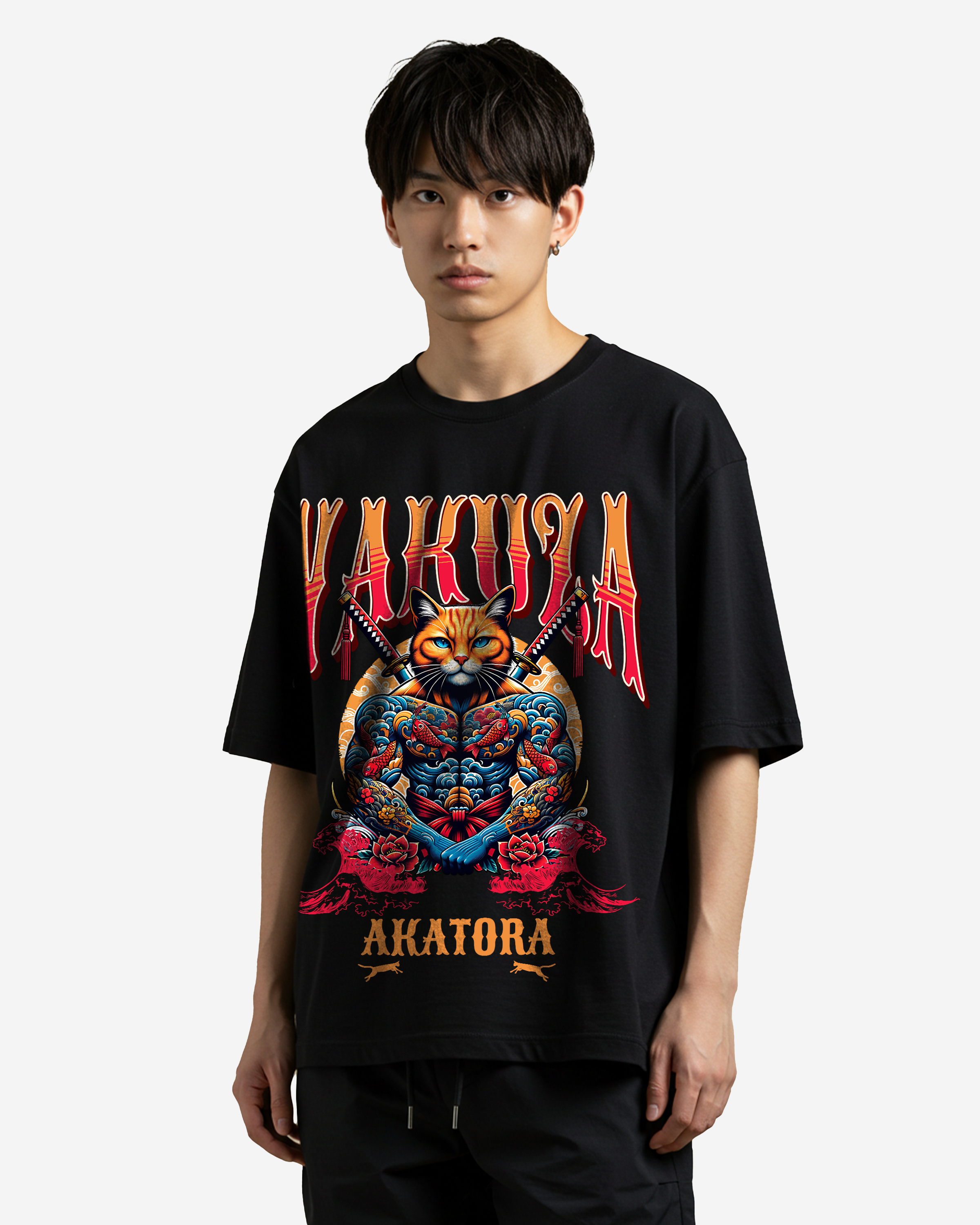 Yakuza Cat Oversized T-Shirts