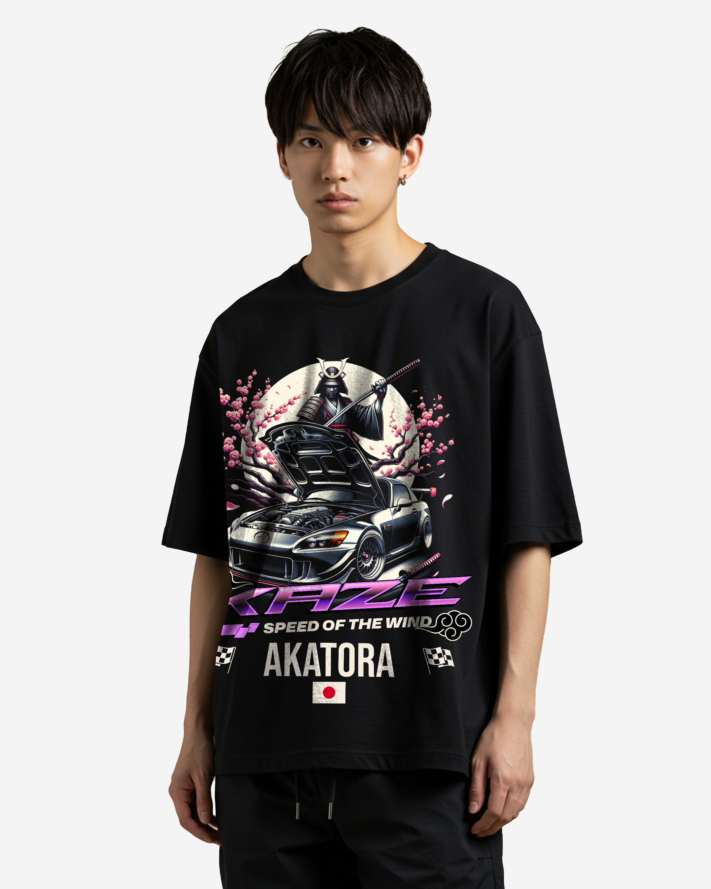 Samurai Car Oversized T-Shirts